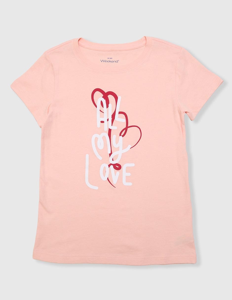 Playera manga corta para niña Playera manga corta para niña