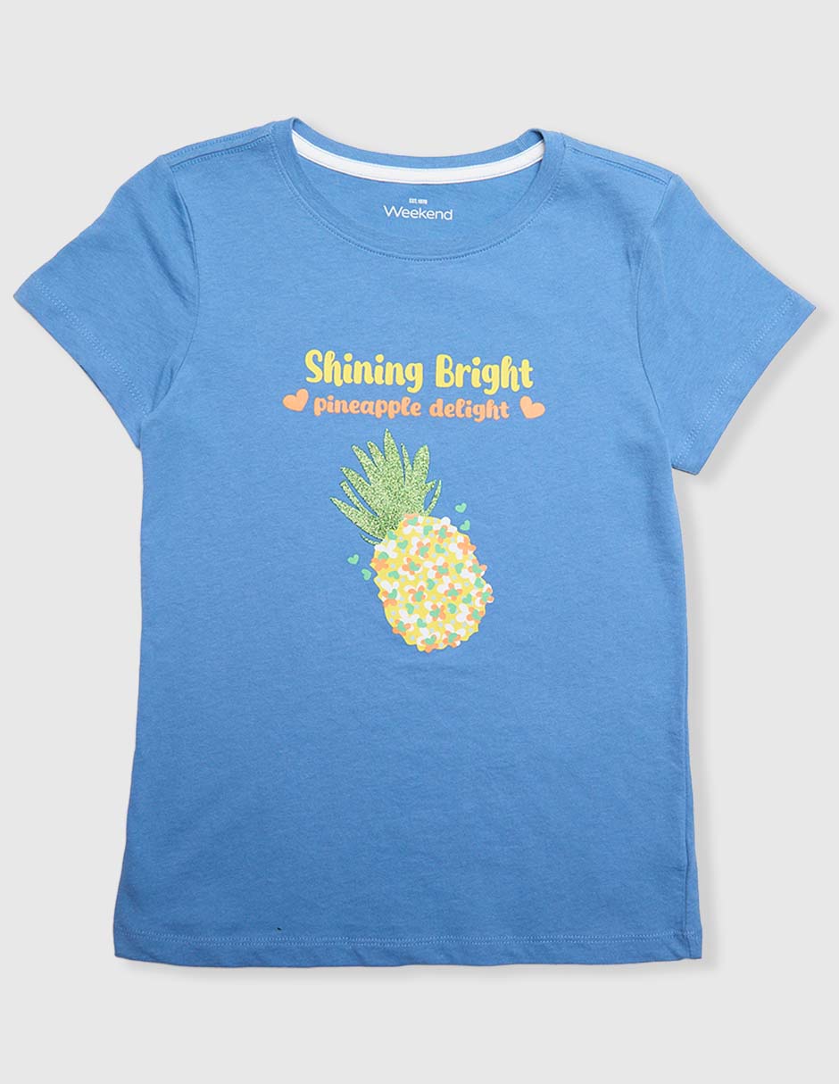 Playera manga corta para niña