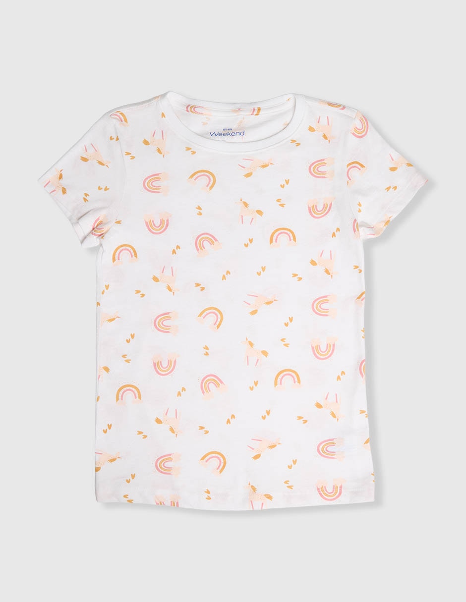 Playera manga corta para niña Playera manga corta para niña