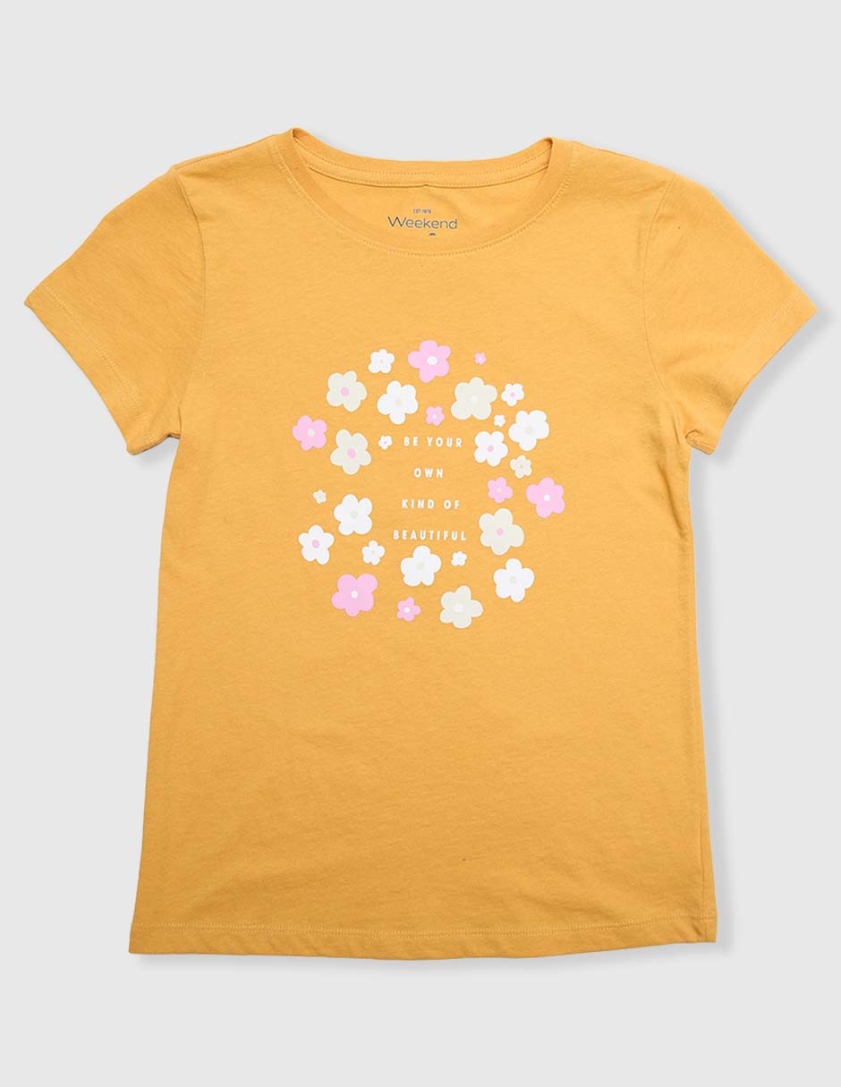Playera manga corta para niña Playera manga corta para niña