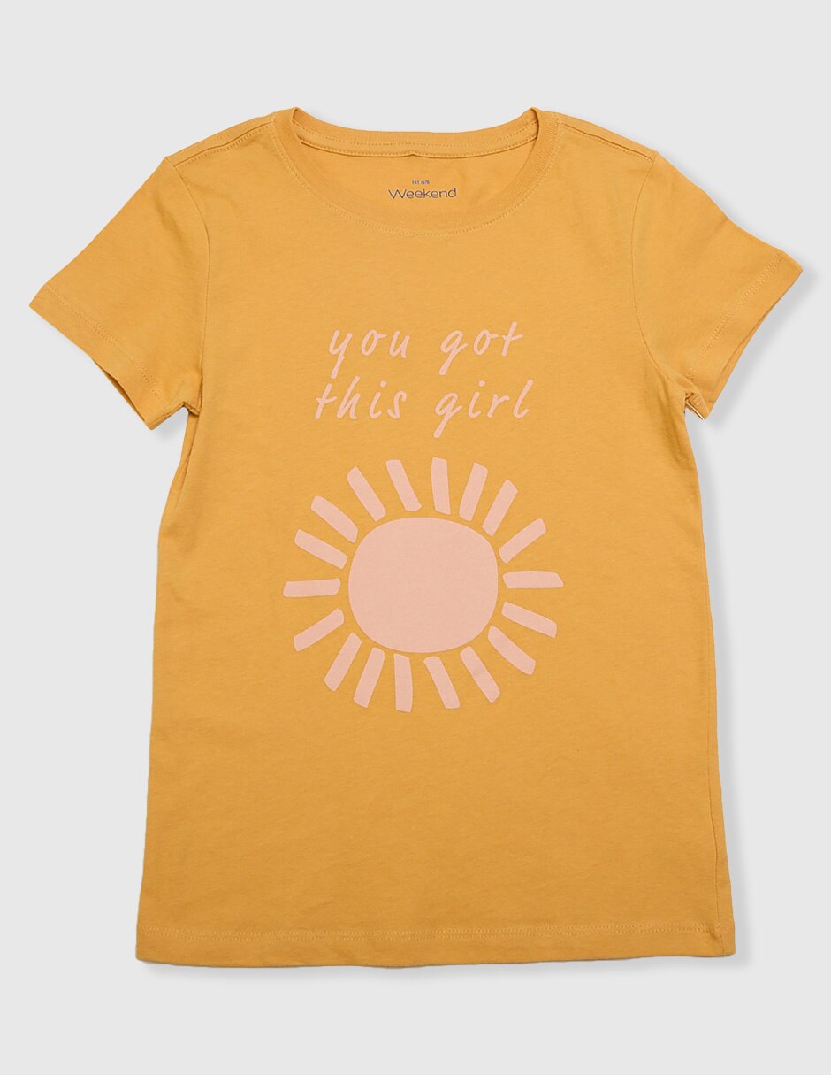 Playera manga corta para niña Playera manga corta para niña