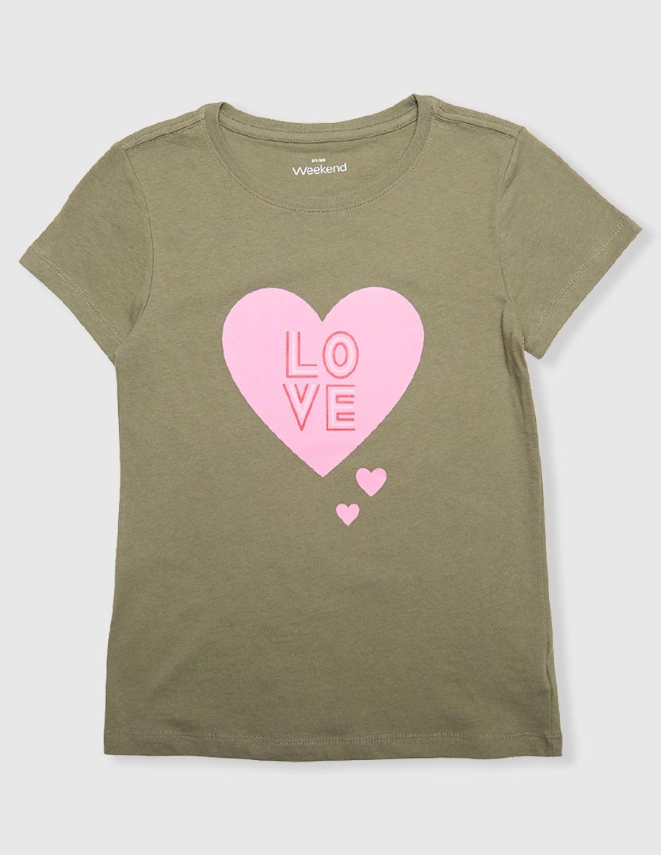 Playera manga corta para niña