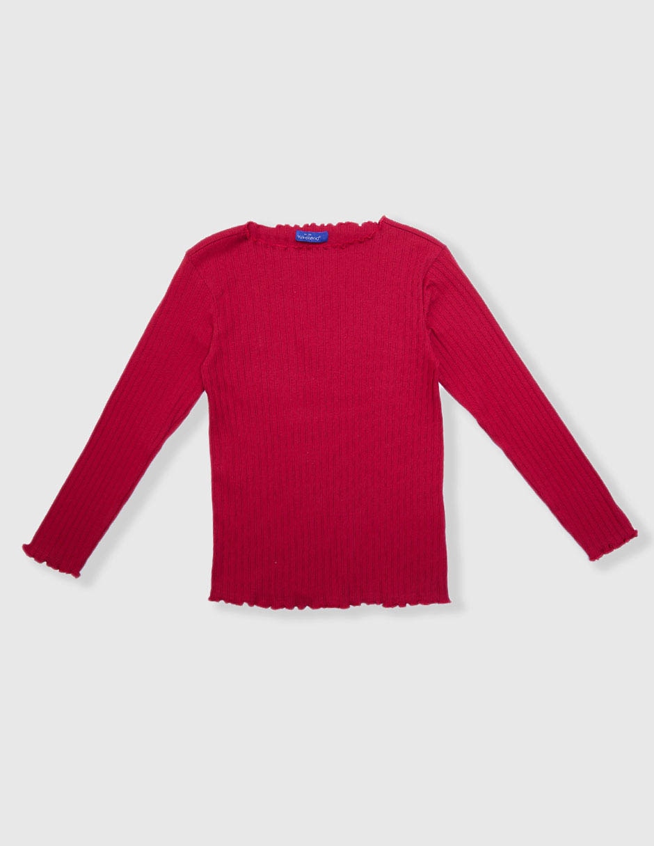 Playera manga larga para niña
