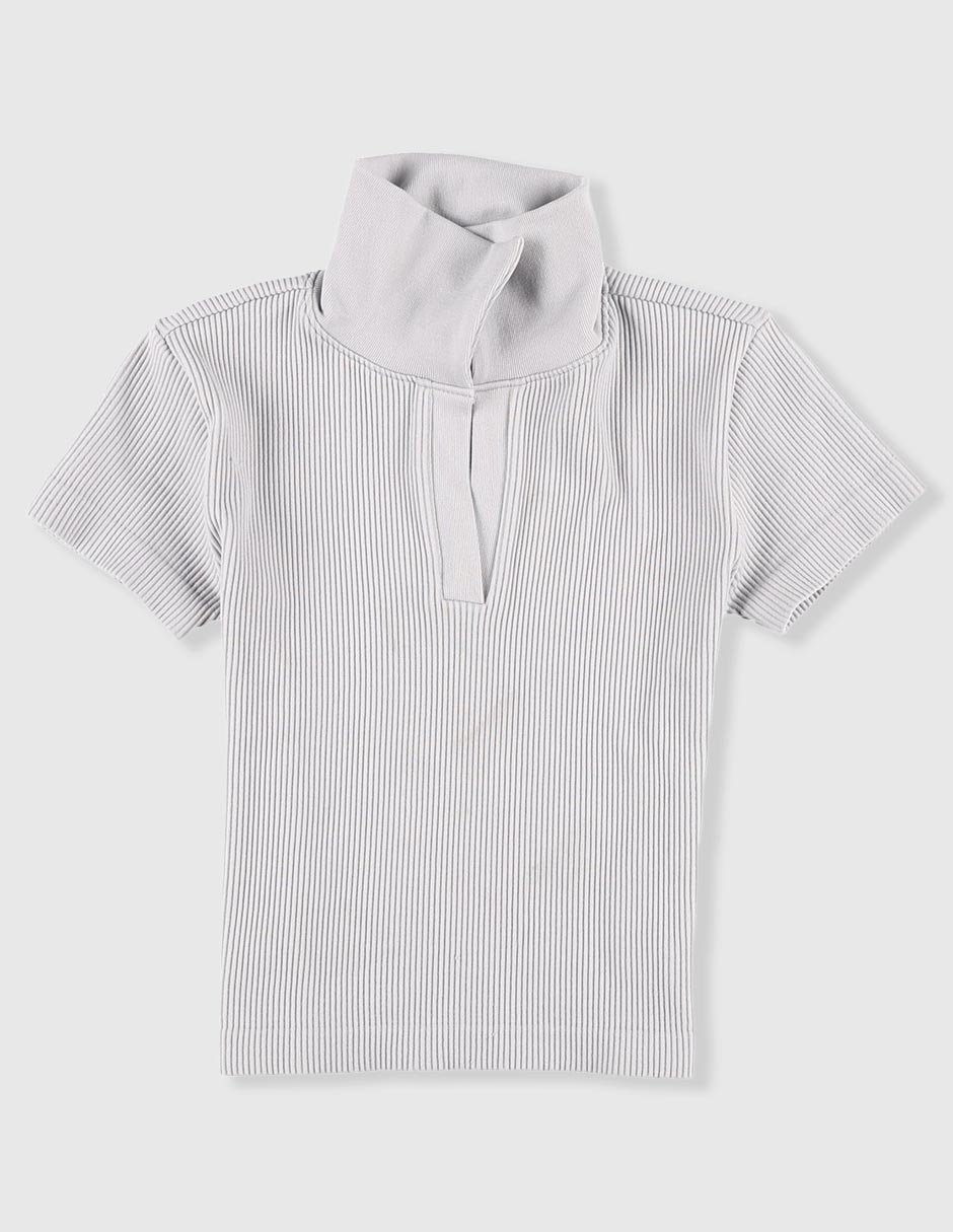 Playera tipo polo de algodón para niña Playera tipo polo de algodón para niña