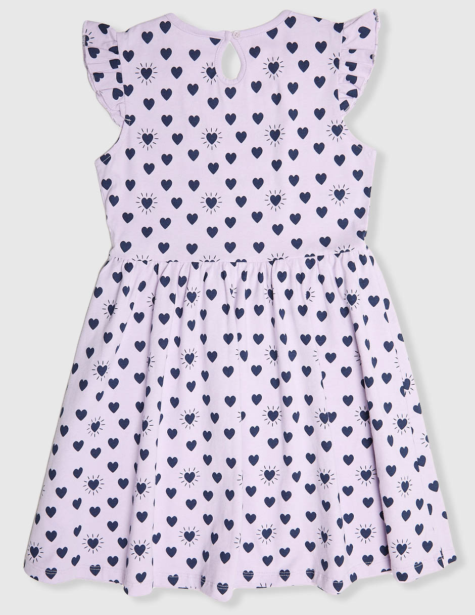 Vestido manga mariposa para niña 2