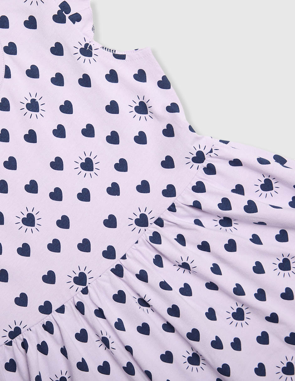 Vestido manga mariposa para niña 3