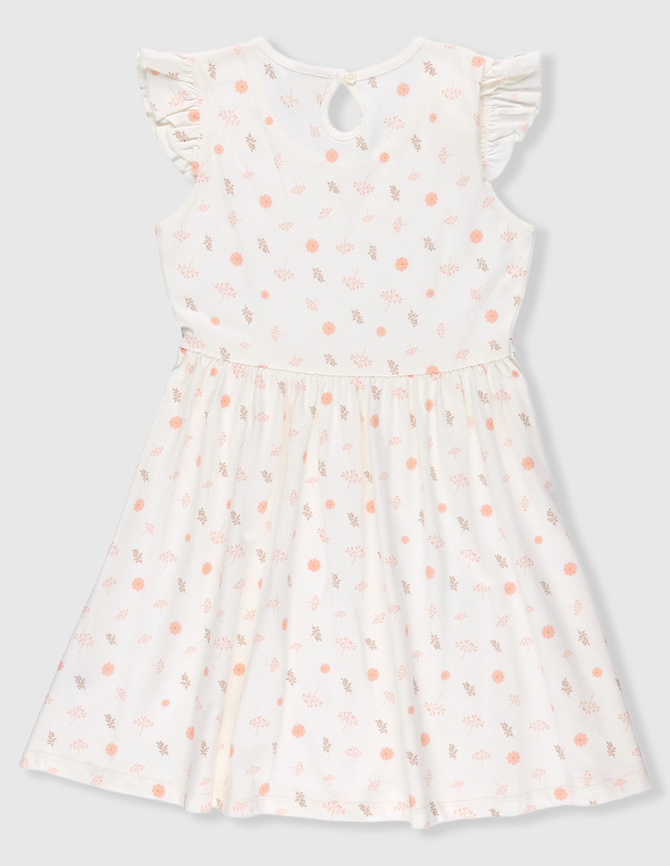 Vestido manga volantes para niña 2