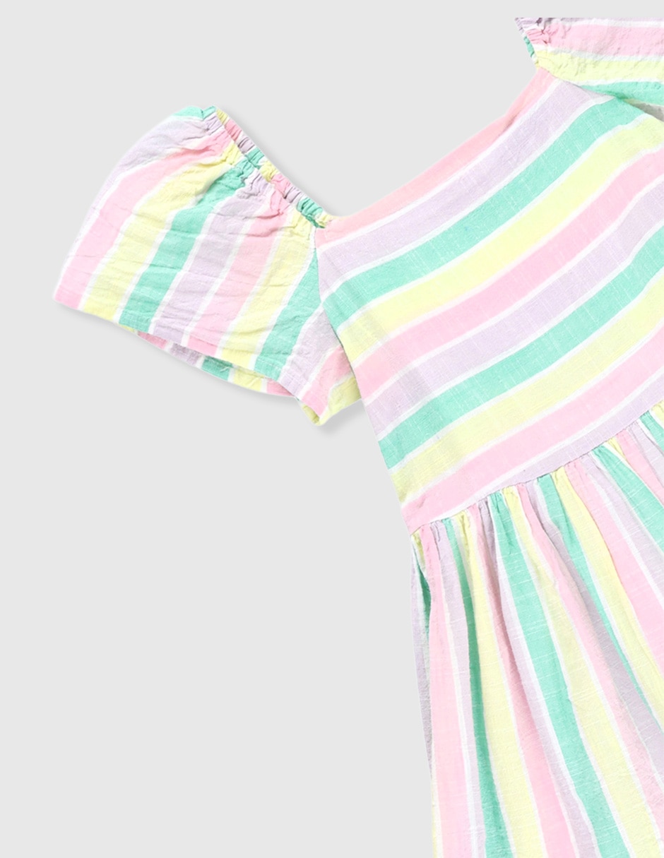 Vestido manga mariposa para niña 3