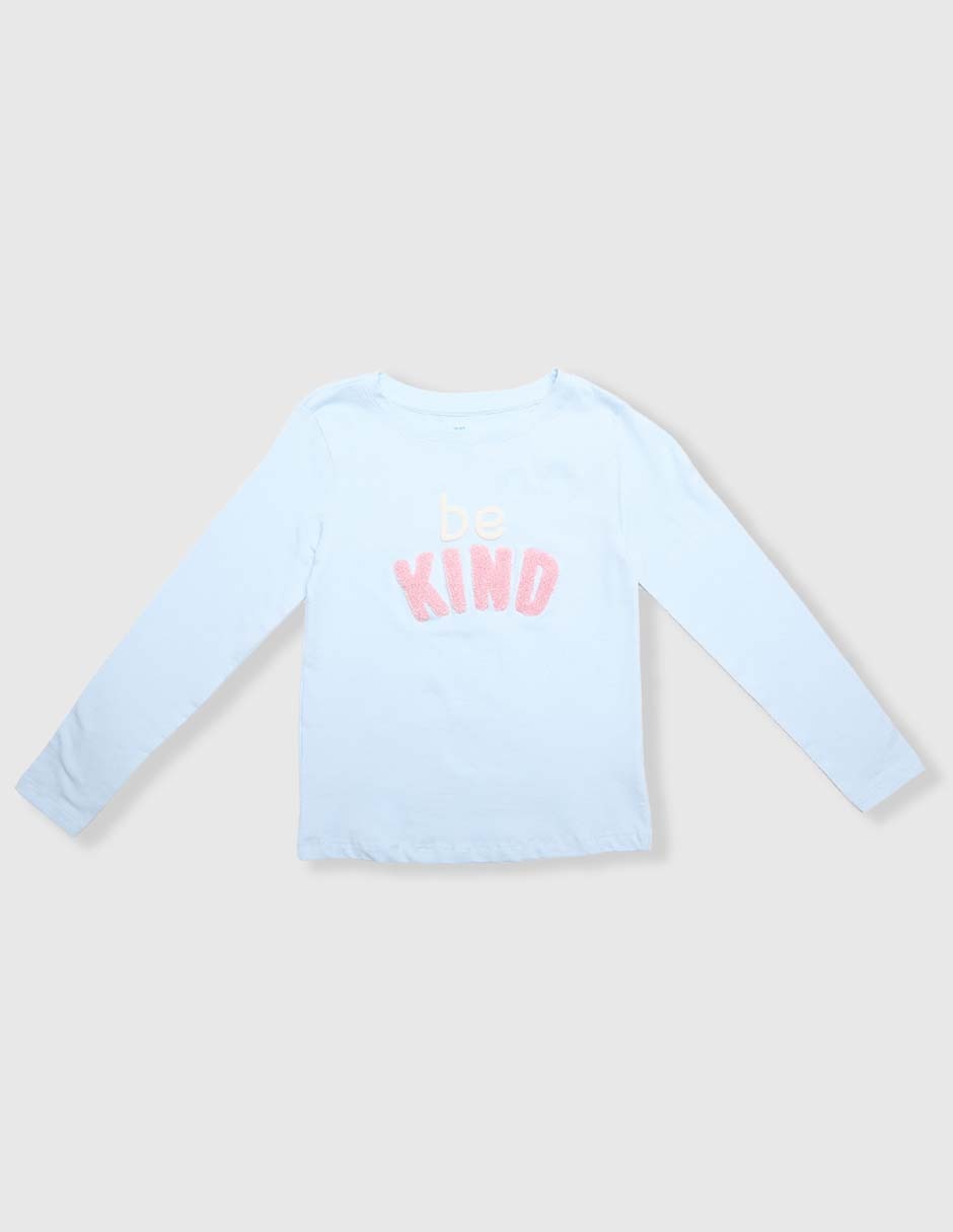 Playera manga larga para niña Playera manga larga para niña