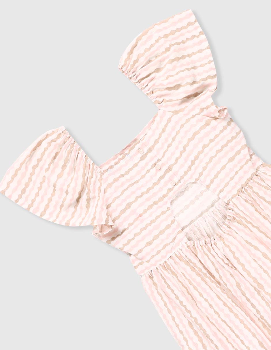 Vestido manga cap para niña 4