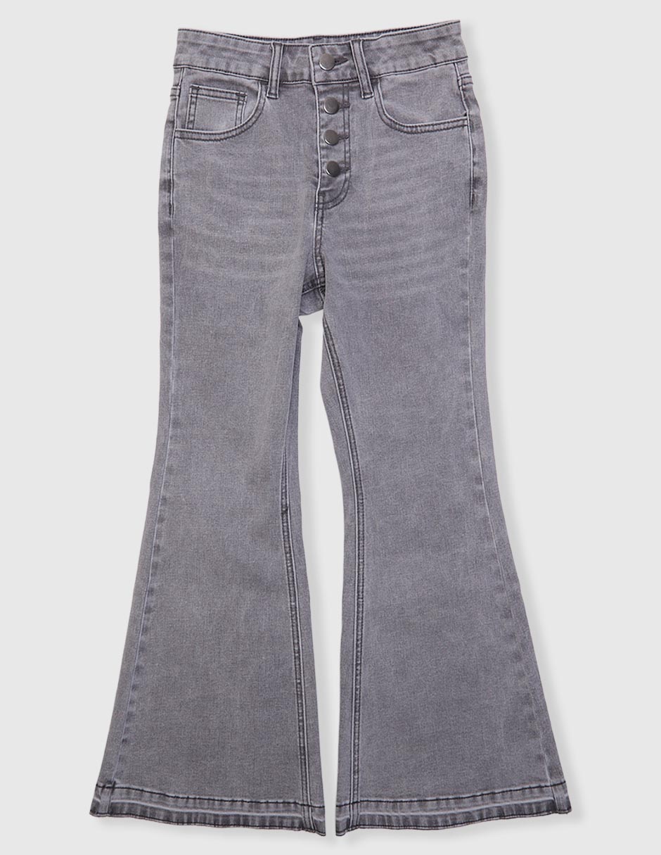 Jeans flare deslavado para niña Jeans flare deslavado para niña