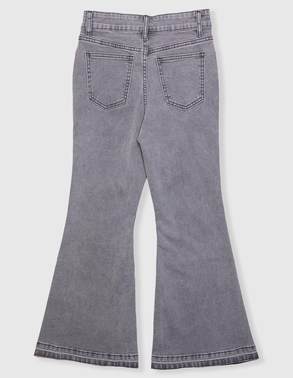 Jeans flare deslavado para niña 2