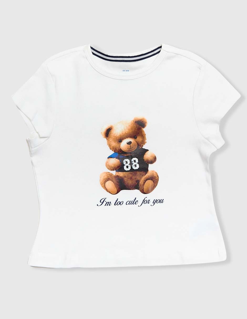 Playera manga corta para niña Playera manga corta para niña