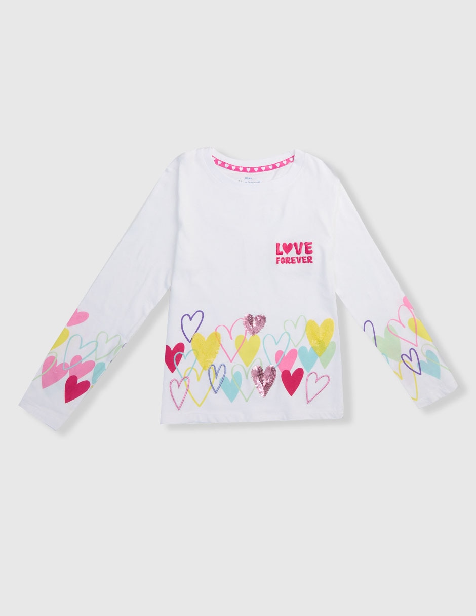 Playera manga larga para niña 1