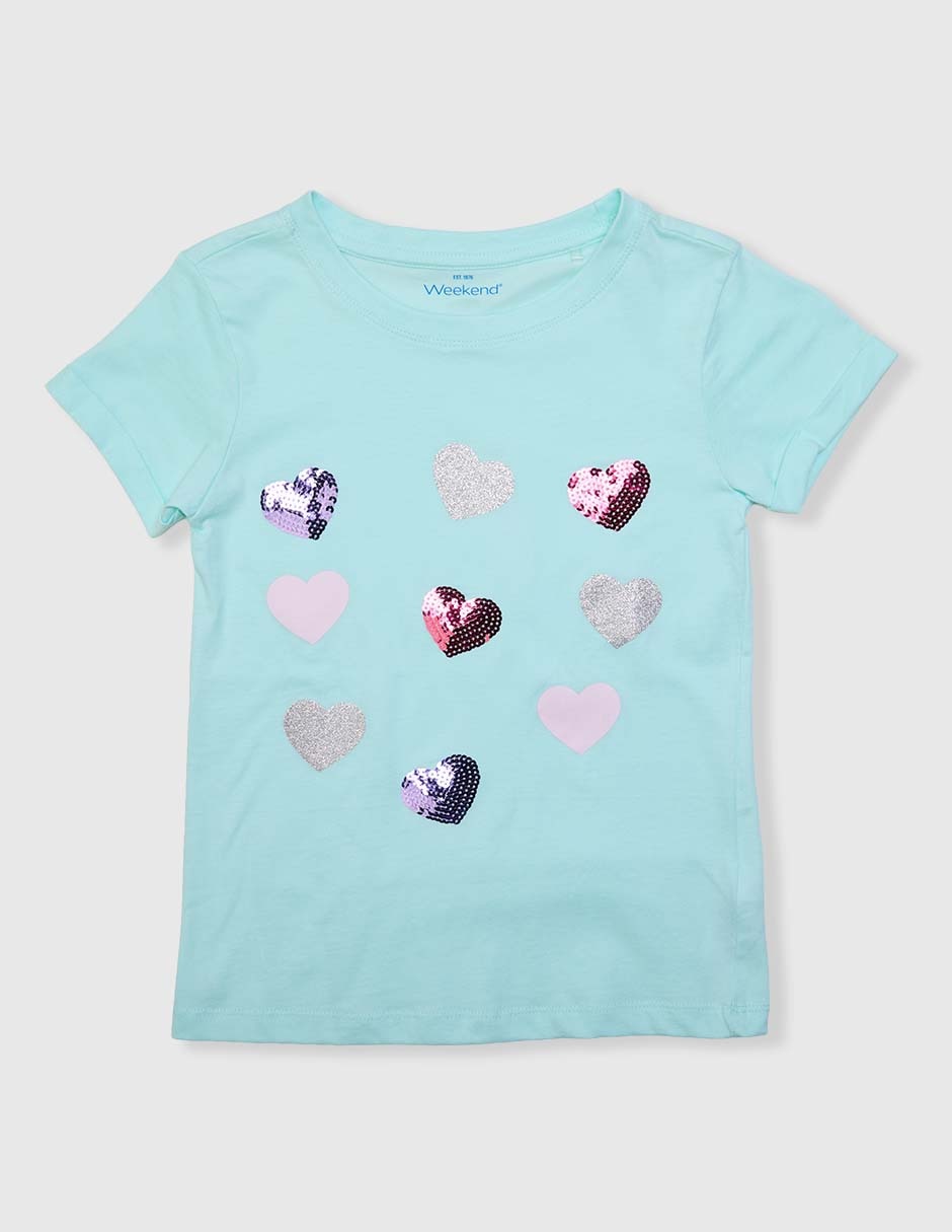 Playera manga corta para niña Playera manga corta para niña