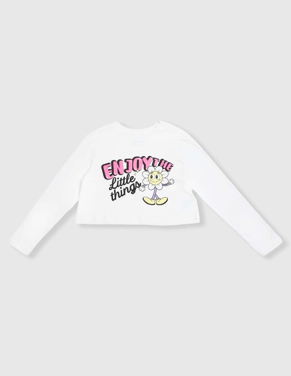 Playera manga larga para niña Playera manga larga para niña