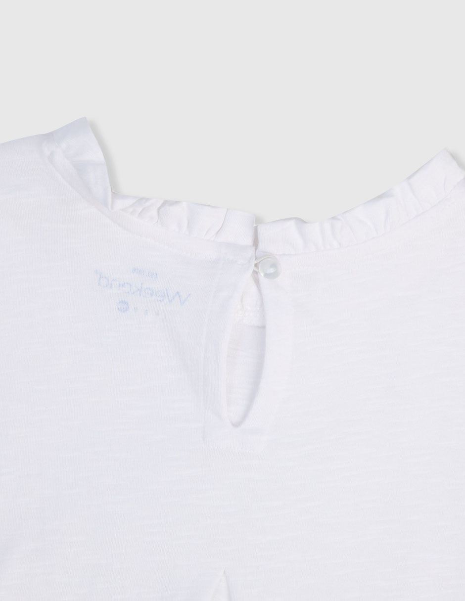 PLAYERA WEEKEND, 6, BLANCO LISO C REDON