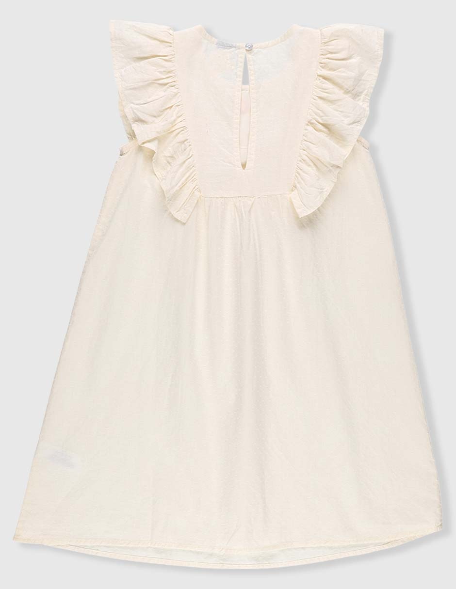 Vestido manga mariposa para niña 2
