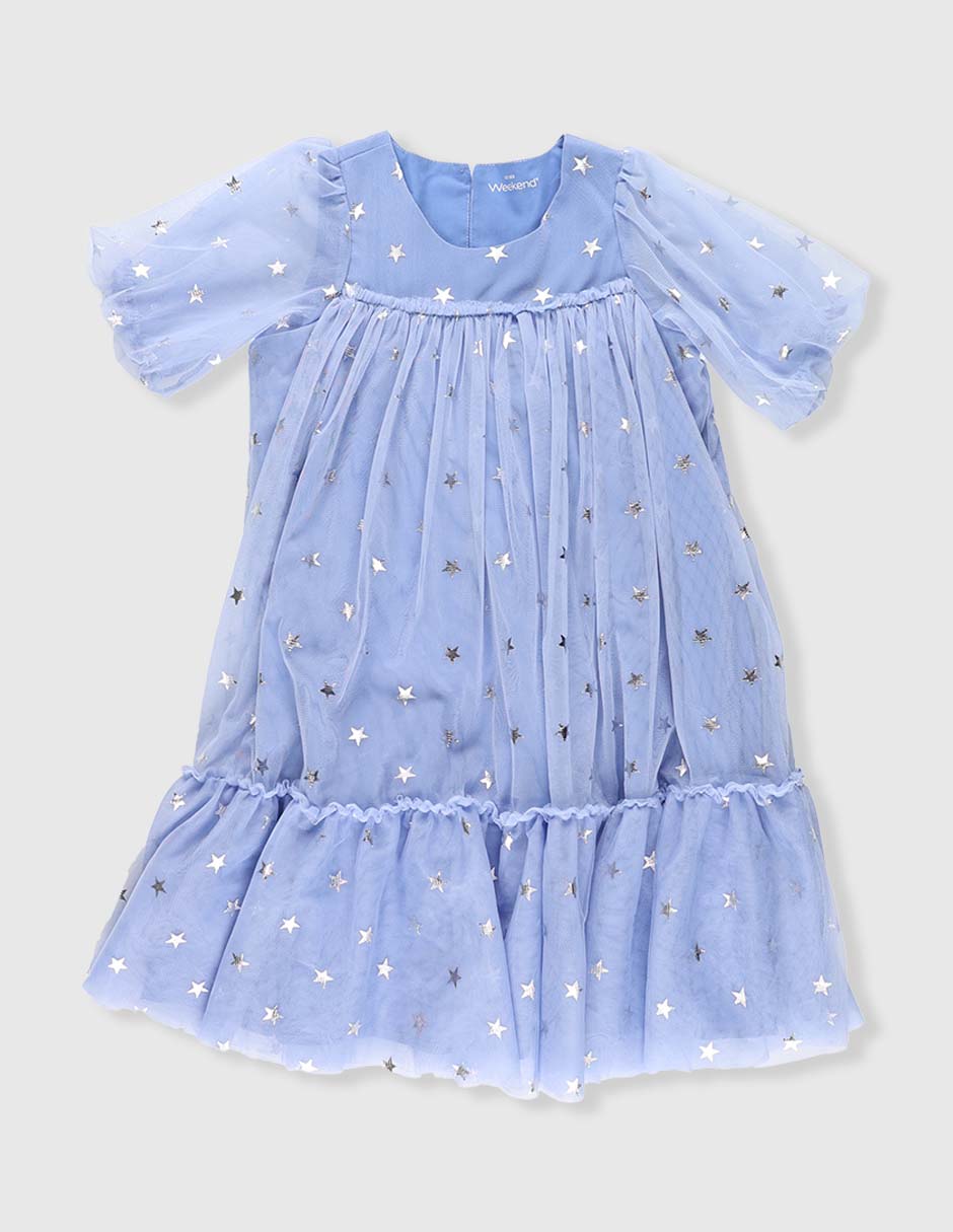 Vestido manga globo para niña Vestido manga globo para niña
