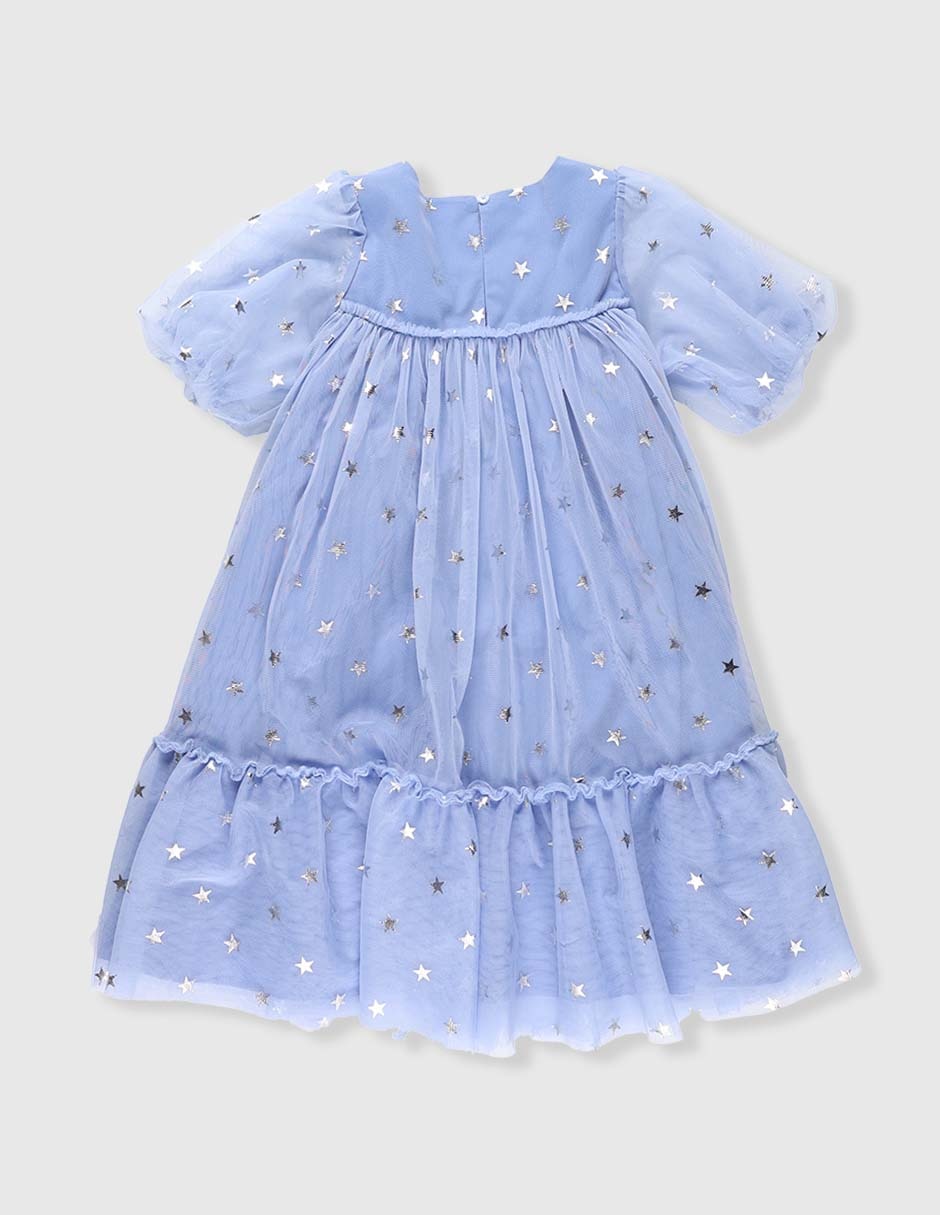 Vestido manga globo para niña 2