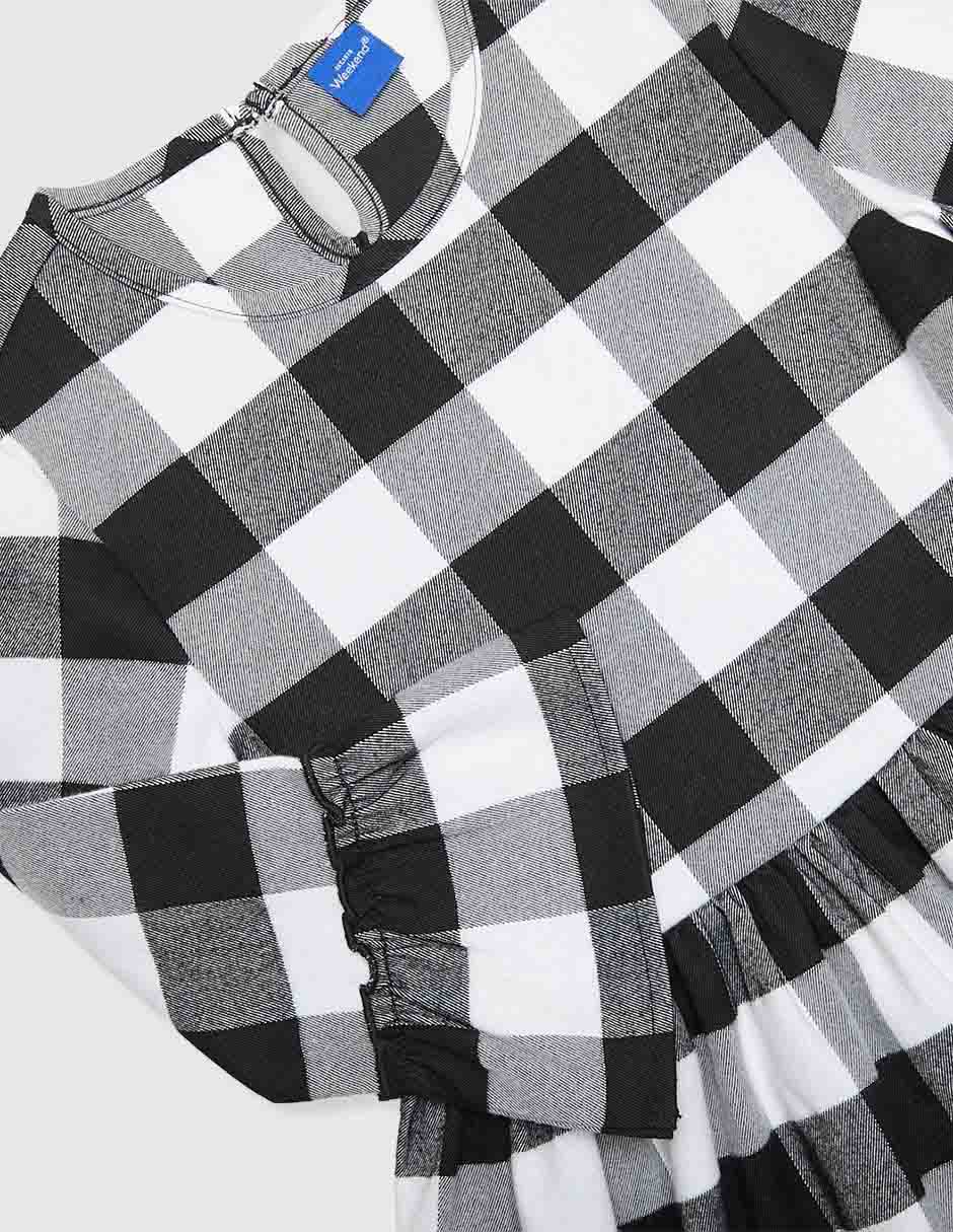 Vestido manga acampanada para niña 3