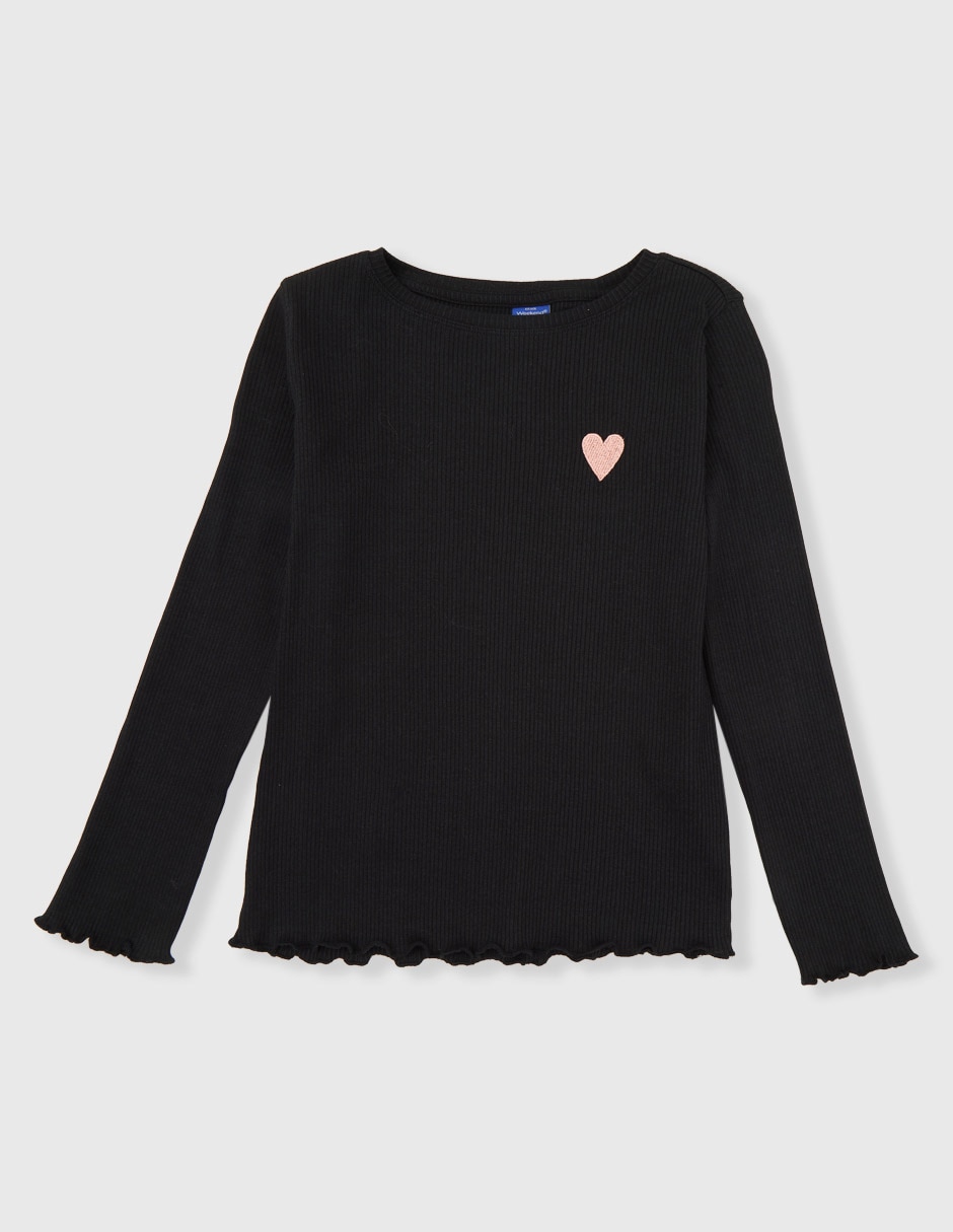 Playera manga larga para niña Playera manga larga para niña