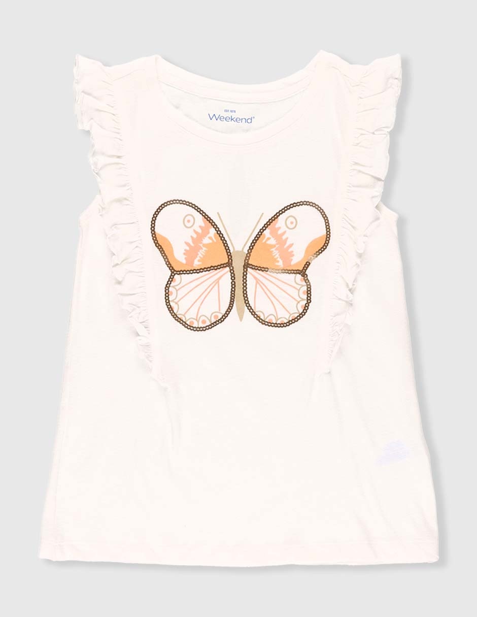 Playera sin mangas para niña Playera sin mangas para niña