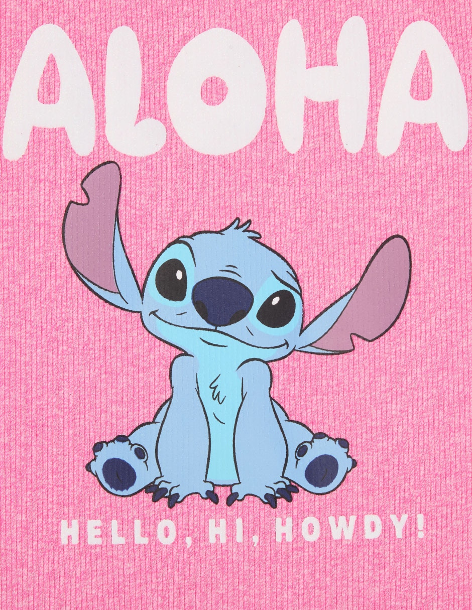 Playera Stitch sin mangas para niña