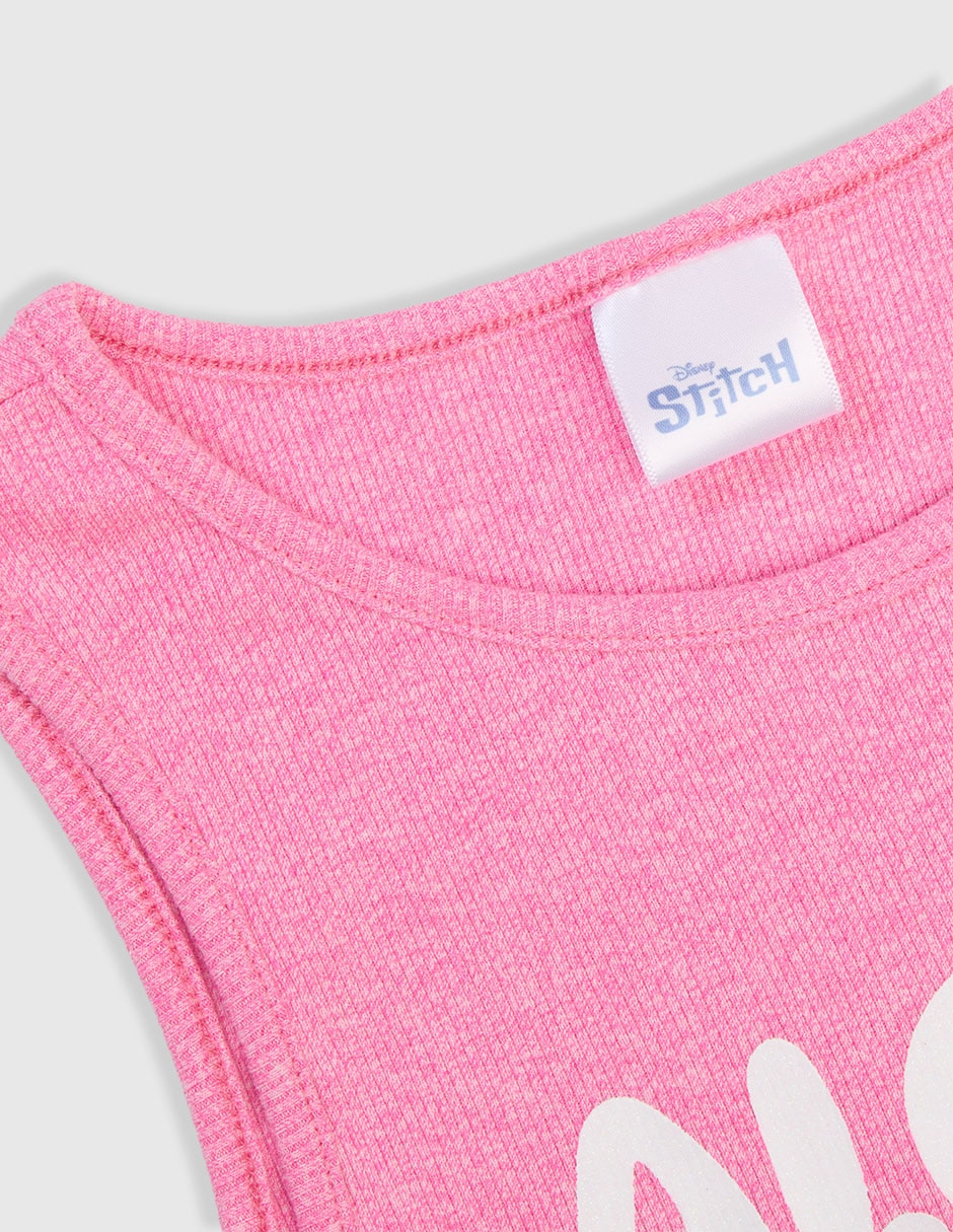 Playera Stitch sin mangas para niña