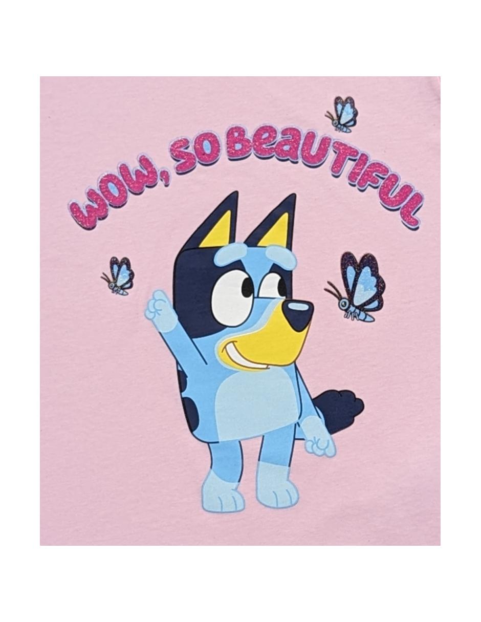 Playera Bluey sin manga para niña 3