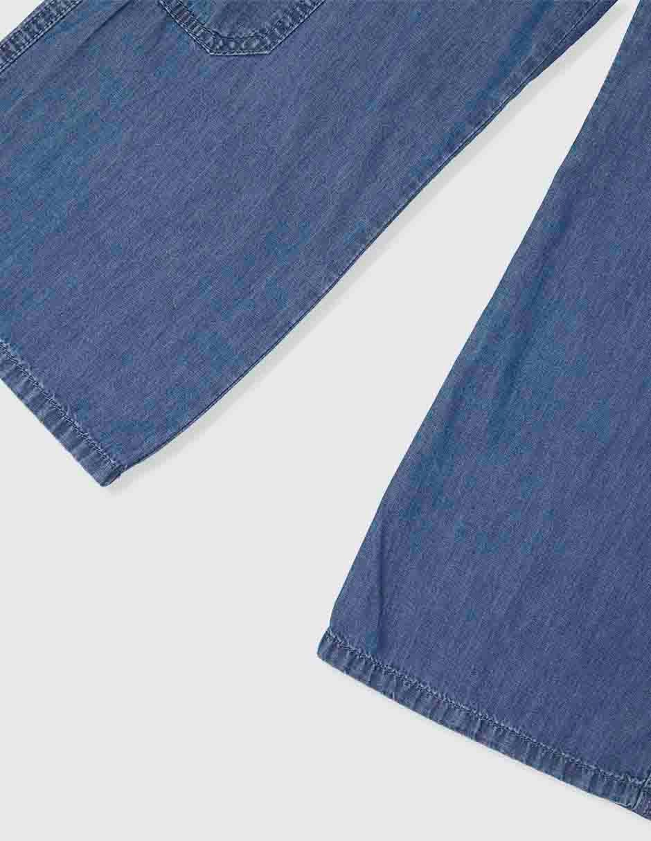 Jeans cargo amplio Weekend lavado medio para niña 4