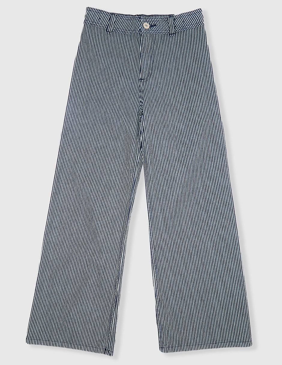 Jeans amplio lavado medio para niña
