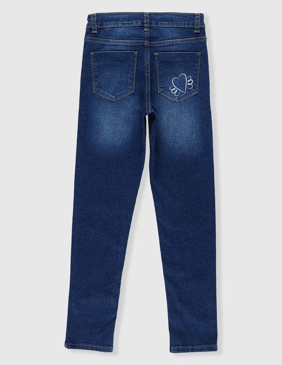 Jeans slim deslavado para niña 2