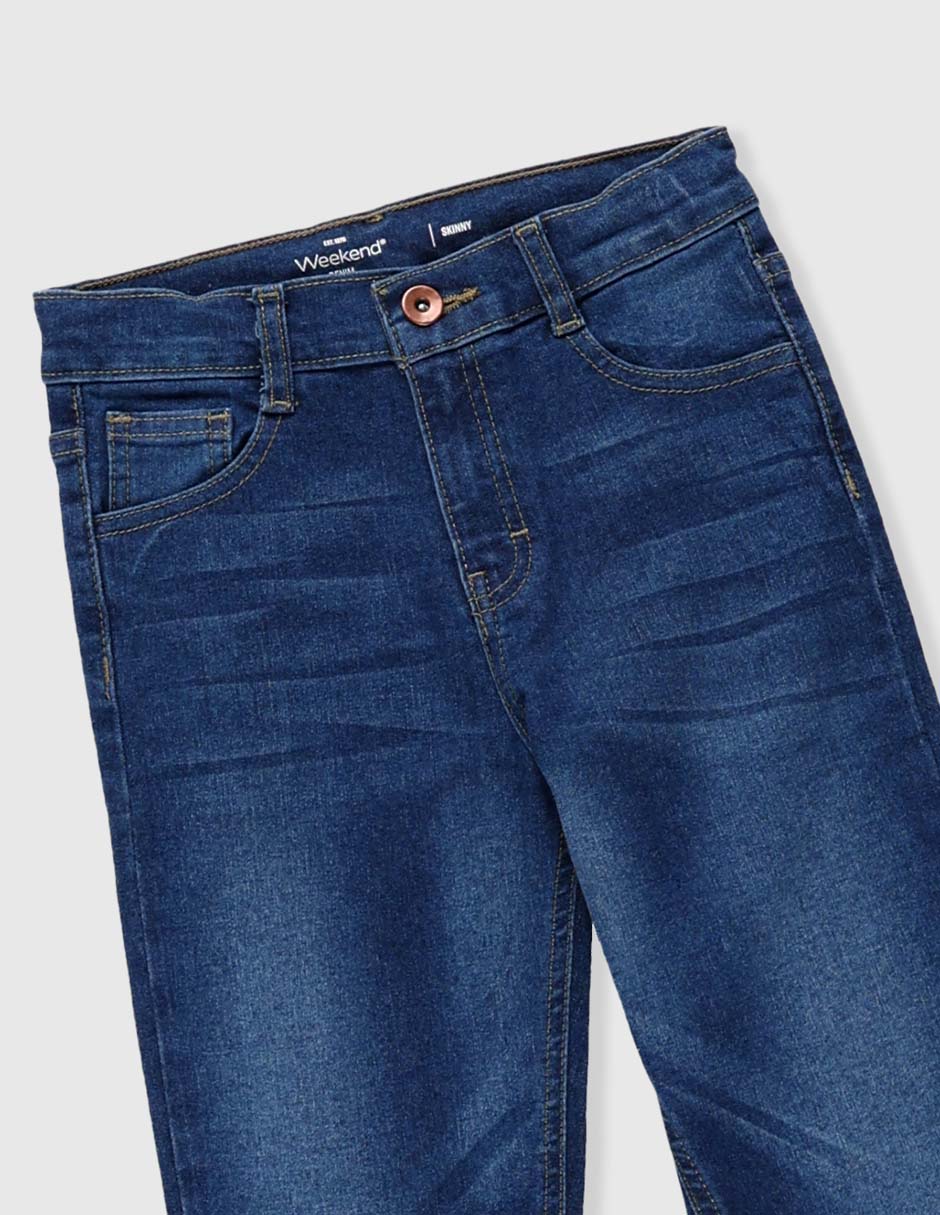 Jeans slim deslavado para niña 3
