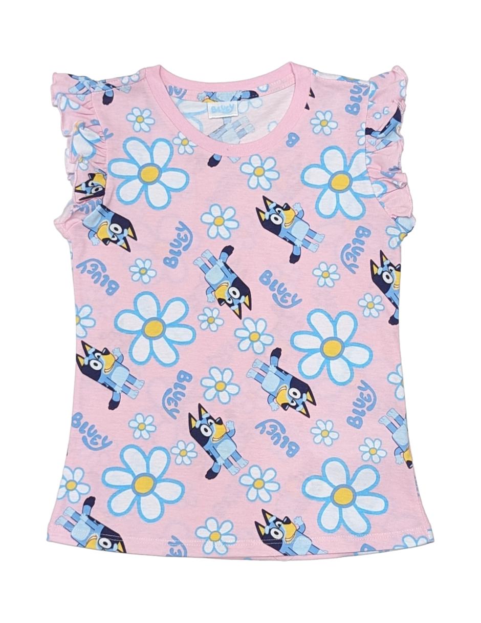 Playera Bluey manga corta para niña Playera Bluey manga corta para niña