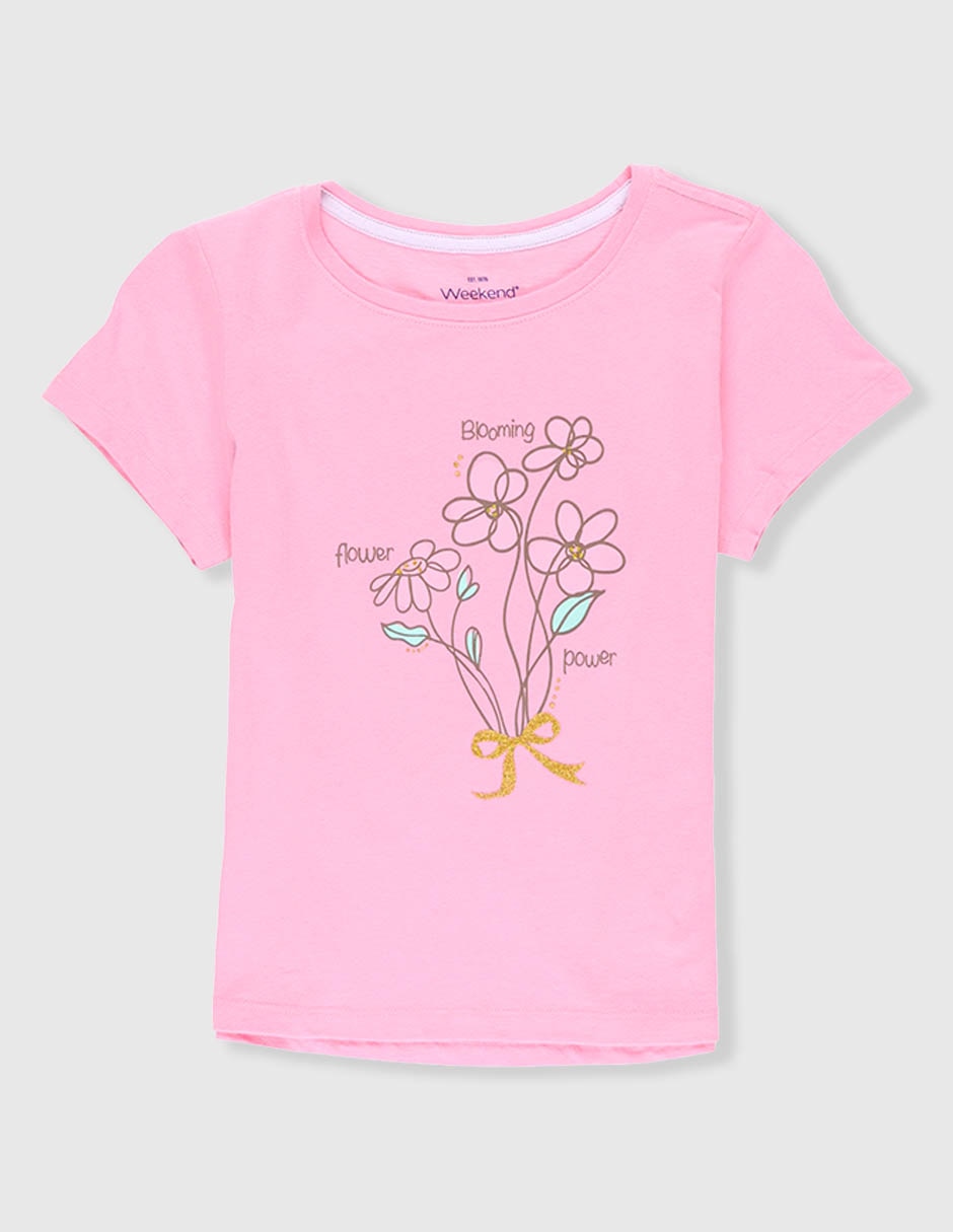 Playera manga corta para niña Playera manga corta para niña