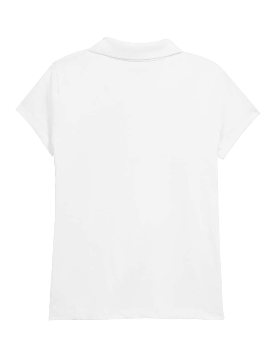 Playera tipo polo de algodón para niña 2