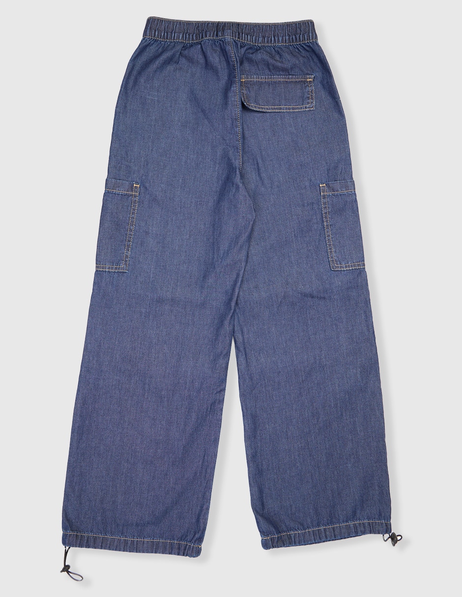 Jeans straight lavado medio para niña 2