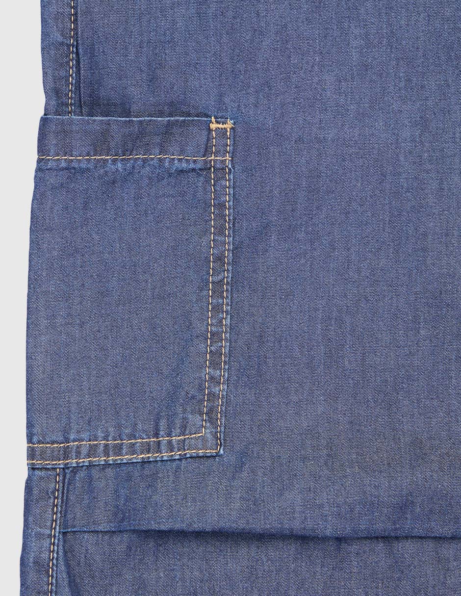 Jeans straight lavado medio para niña 4