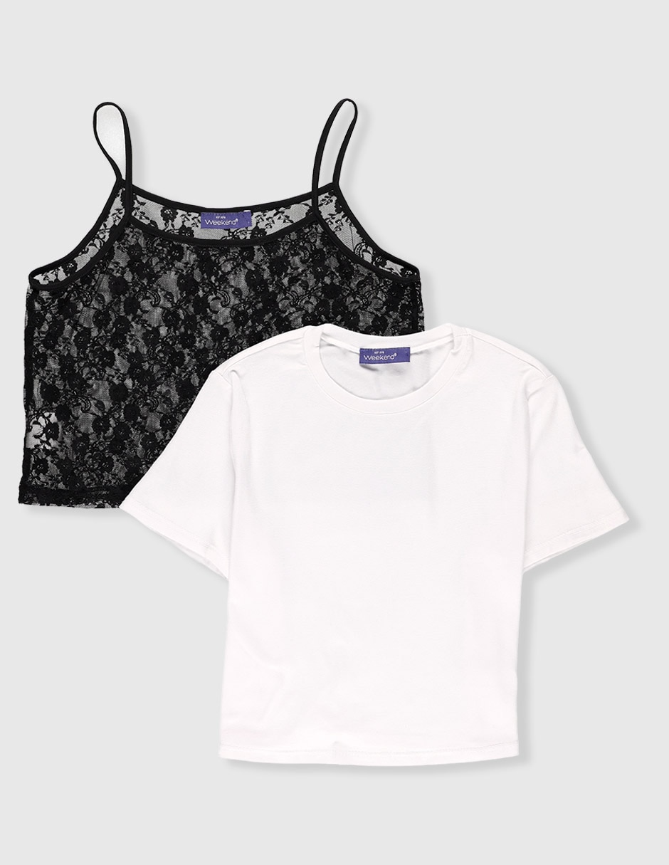 Playera manga corta para niña Playera manga corta para niña