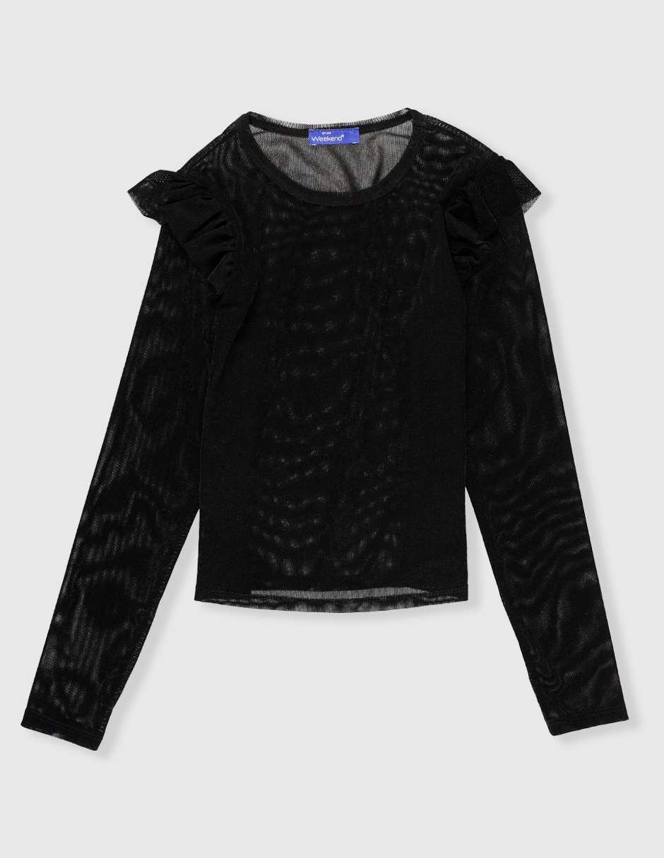 Playera manga larga para niña Playera manga larga para niña
