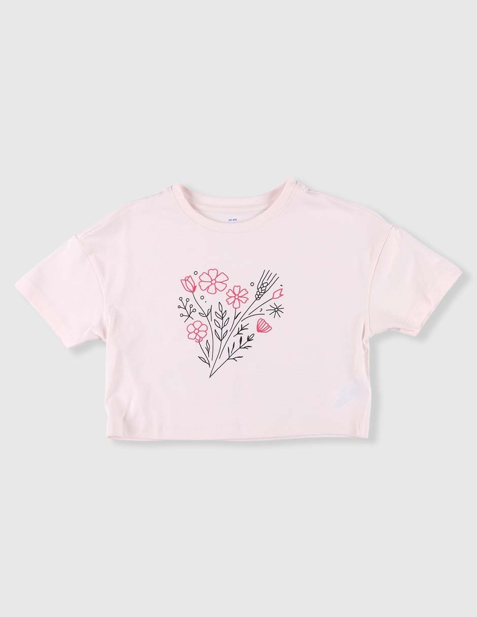 Playera manga corta para niña Playera manga corta para niña