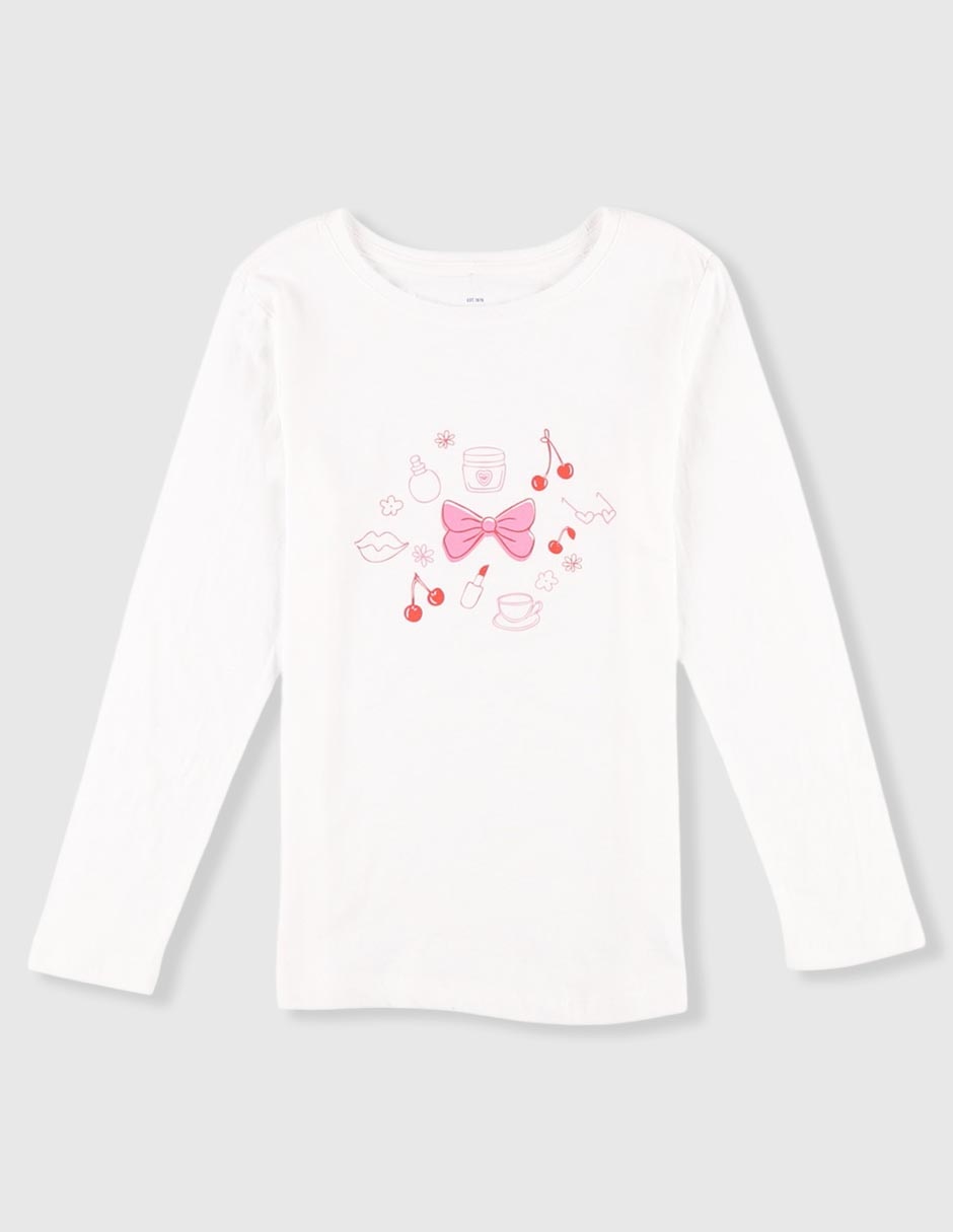Playera manga larga para niña Playera manga larga para niña