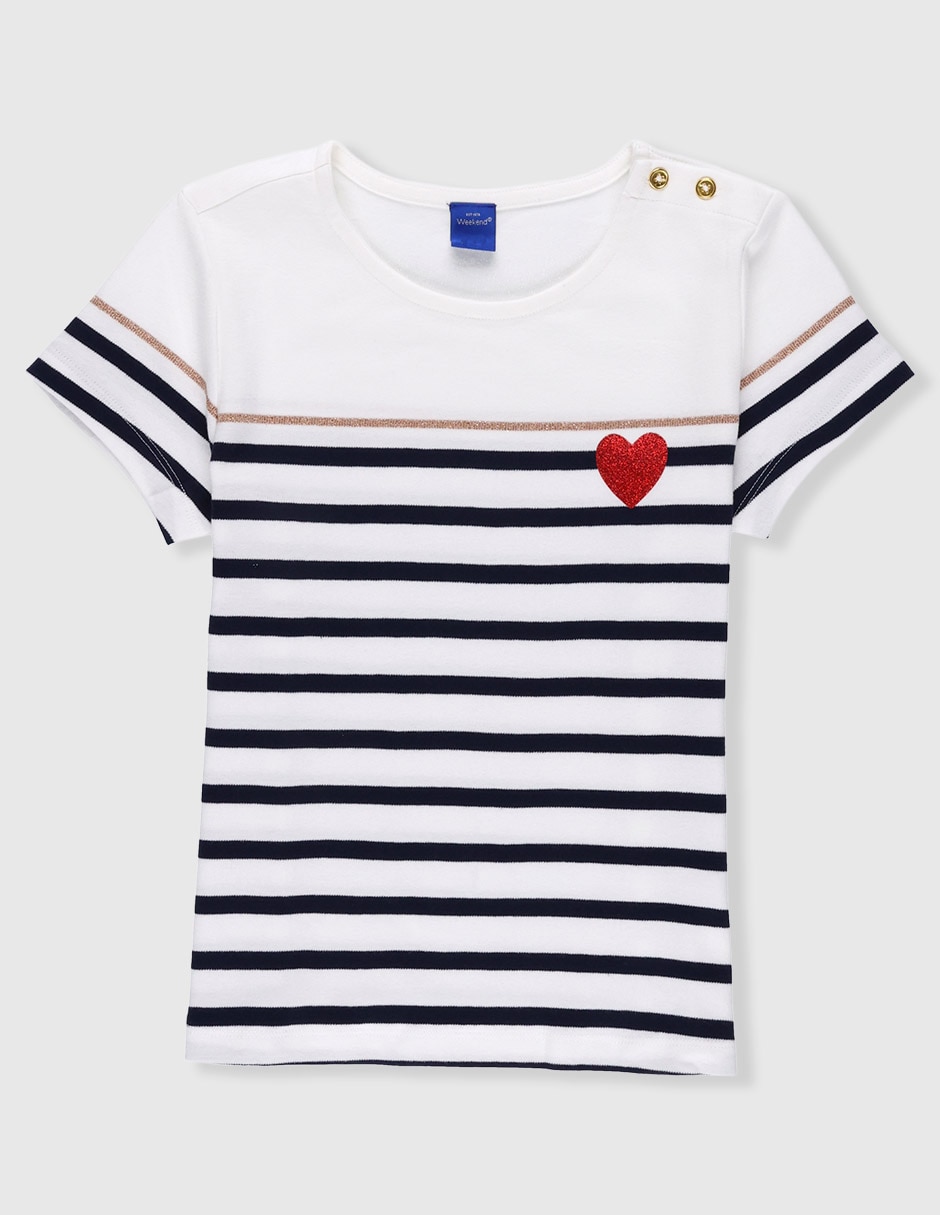 Playera manga corta para niña Playera manga corta para niña