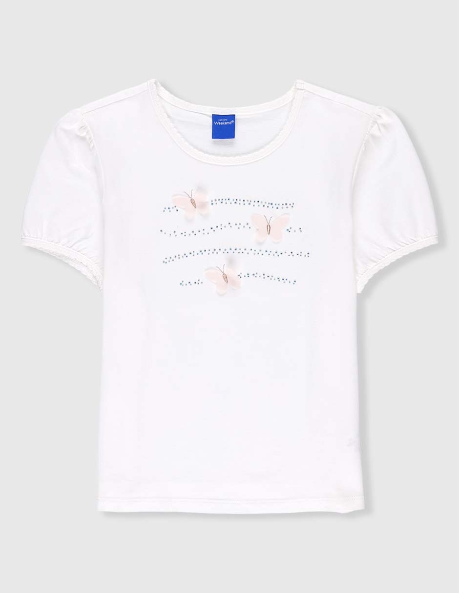 Playera manga corta para niña Playera manga corta para niña
