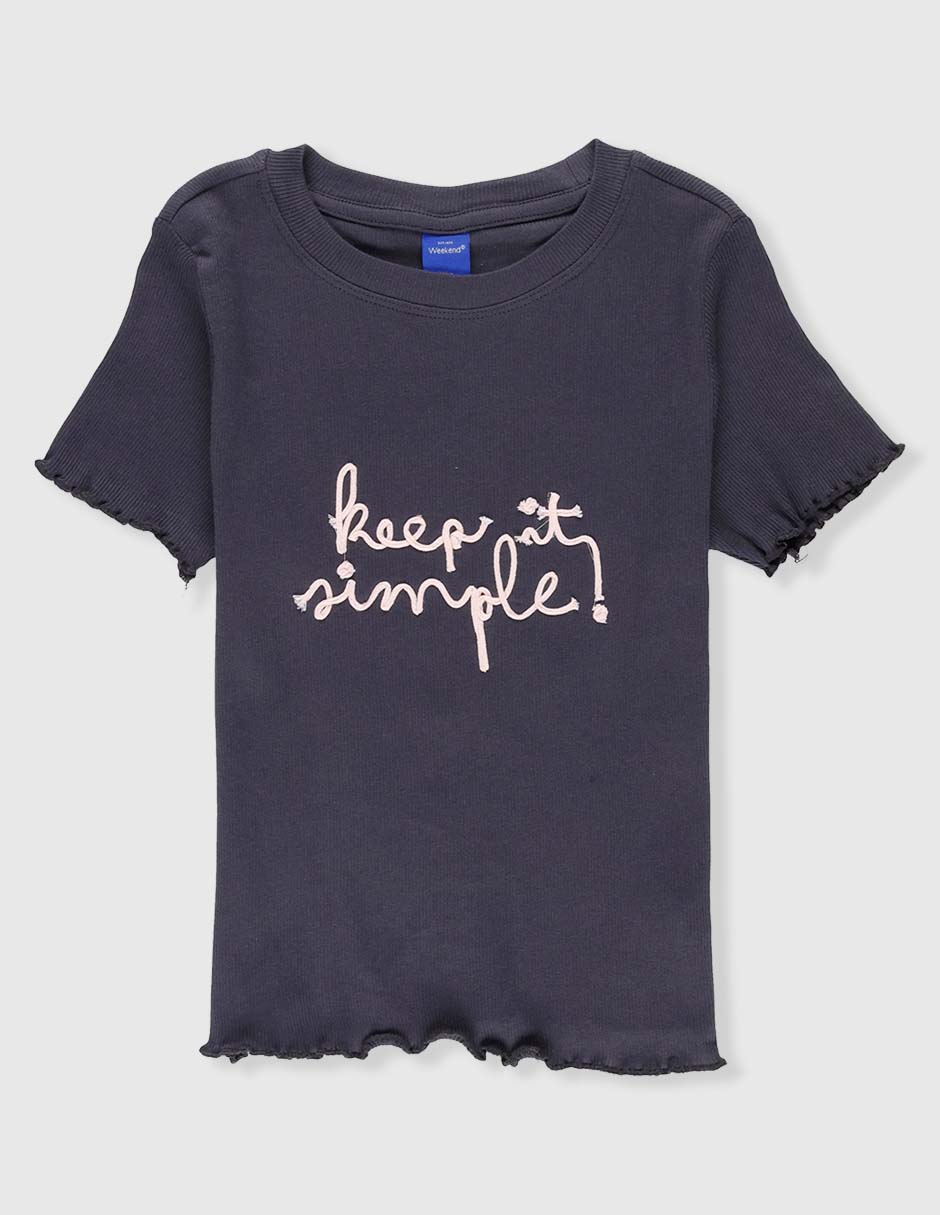 Playera manga corta para niña Playera manga corta para niña