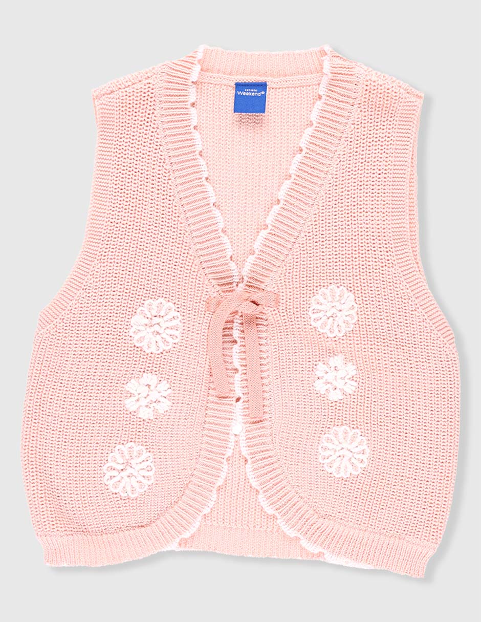 Chaleco tejido para niña Chaleco tejido para niña