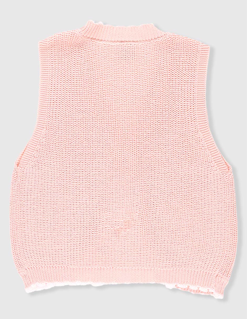 Chaleco tejido para niña 2