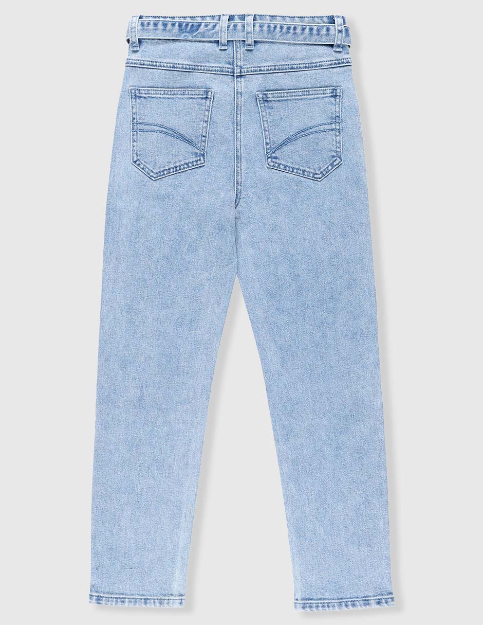 Jeans skinny lavado claro para niña 2