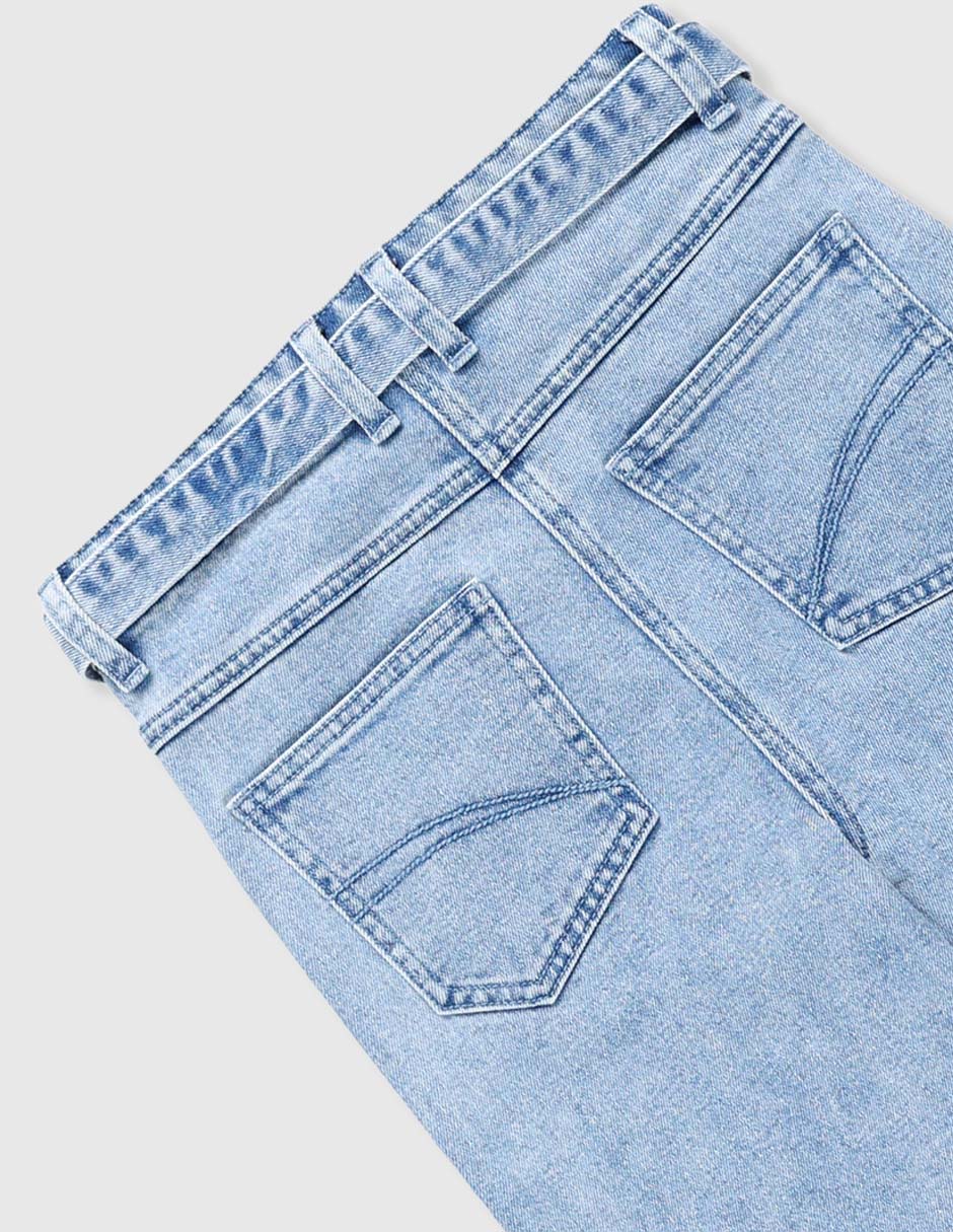Jeans skinny lavado claro para niña 4